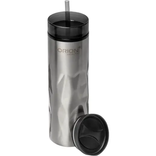Serendipio Fire & Ice Stainless Steel & Plastic 2-In-1 Tumbler Silver Display